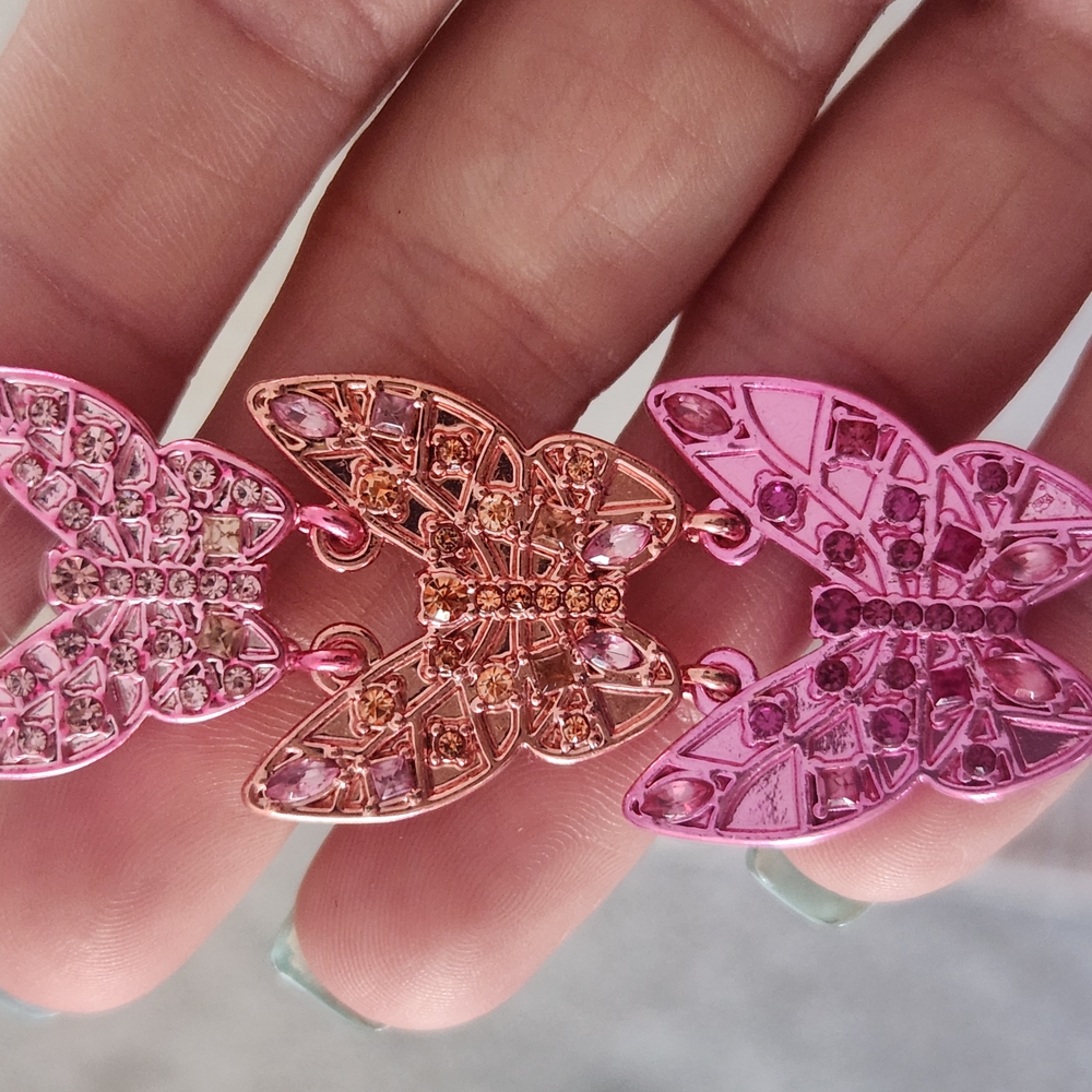 Pink and Gold Butterfly Jewelry